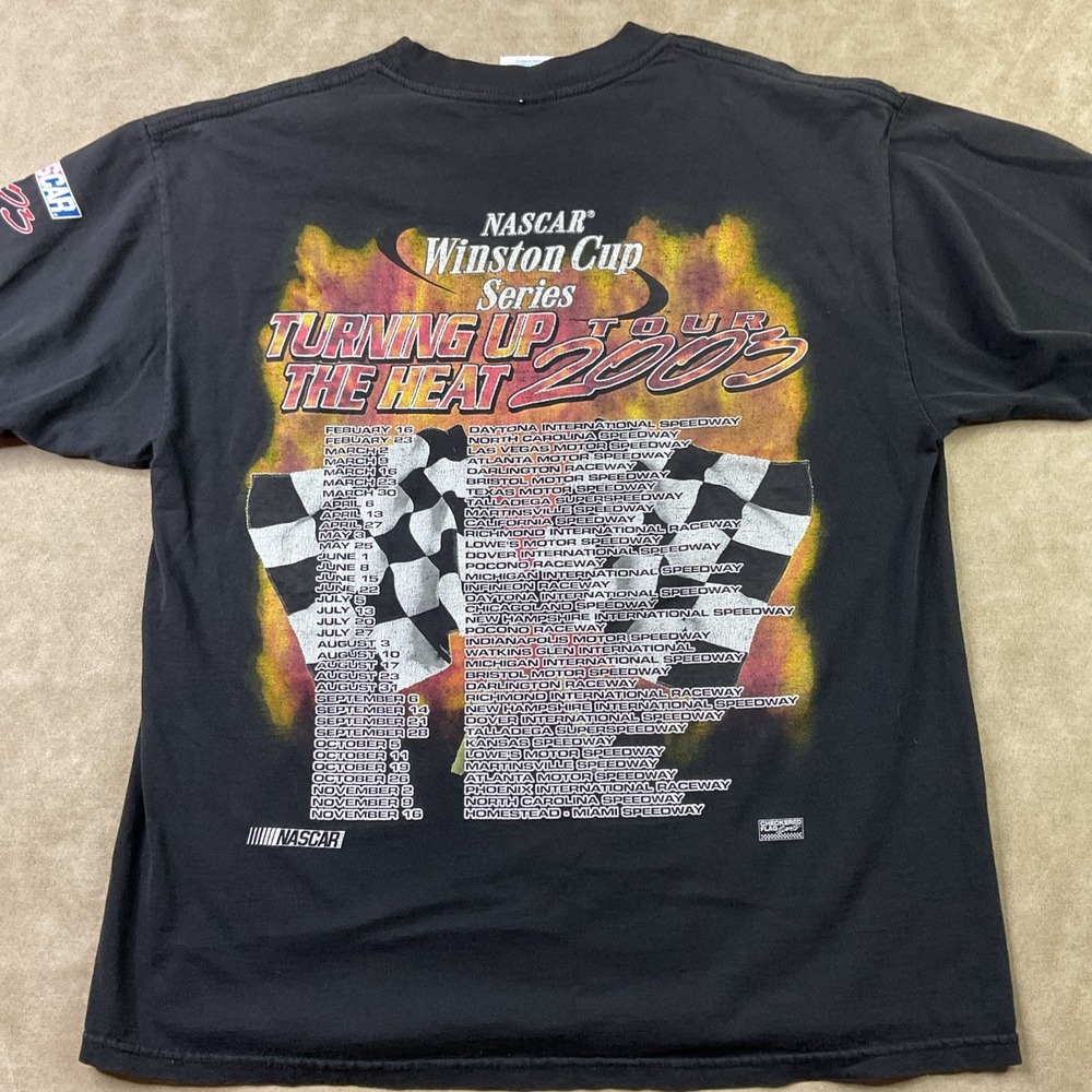 Vintage Nascar Racing Winston Cup Series T-Shirt Y2K Double Sided Graphics Sz L - Picture 4 of 7